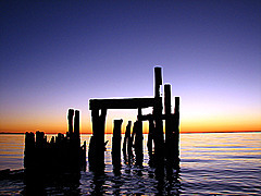 Delaware,Cove Road at sunset