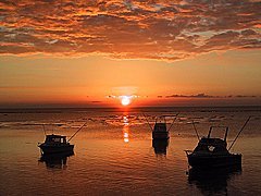 Mauritius,Black River sunset